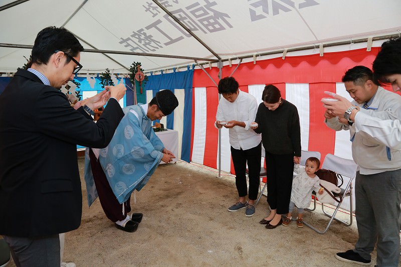 福岡市城南区南片江02　注文住宅建築現場リポート①　～地鎮祭～