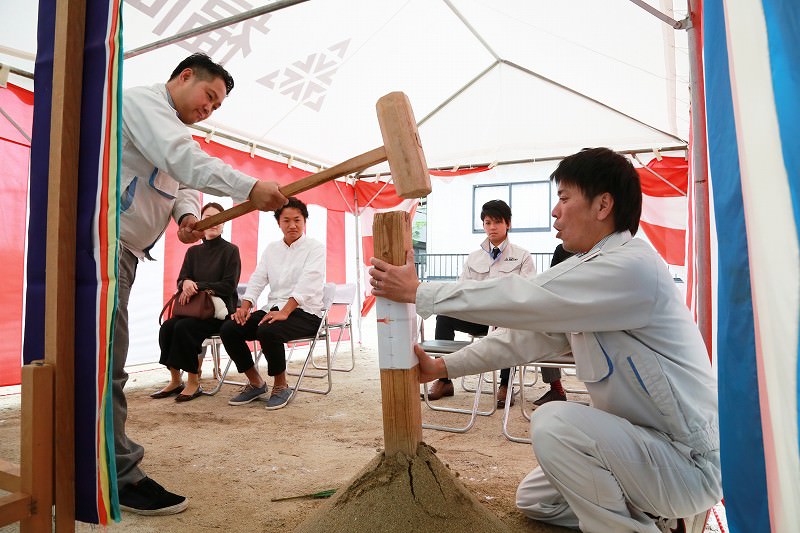 福岡市城南区南片江02　注文住宅建築現場リポート①　～地鎮祭～