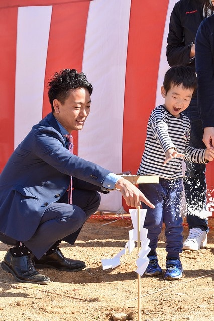 「福岡市東区08」注文住宅現場リポート①【地鎮祭】
