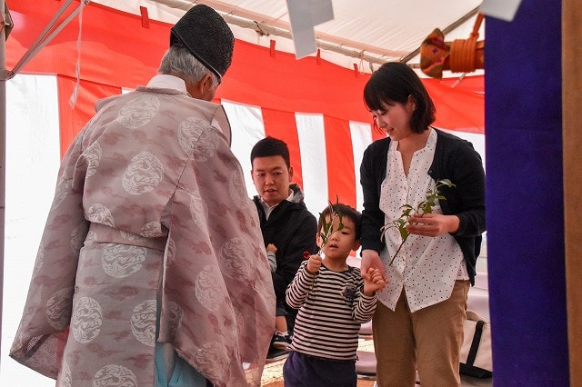 福岡市東区08　注文住宅建築現場リポート①　～地鎮祭～