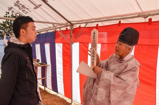 福岡市東区08　注文住宅建築現場リポート①　～地鎮祭～