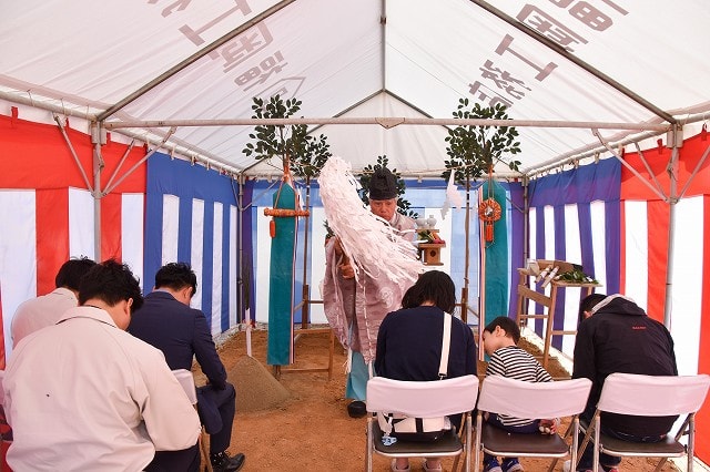 福岡市東区08　注文住宅建築現場リポート①　～地鎮祭～