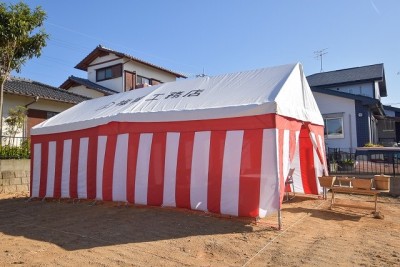 福岡市東区08　注文住宅建築現場リポート①　～地鎮祭～