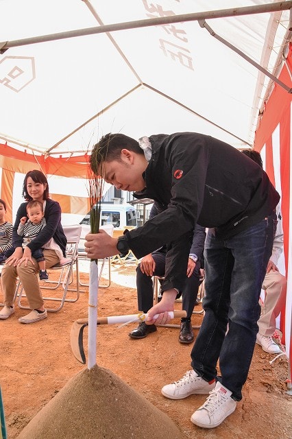 福岡市東区08　注文住宅建築現場リポート①　～地鎮祭～