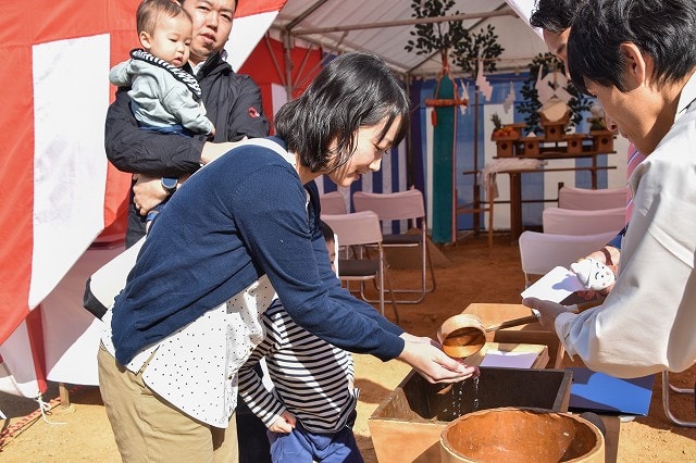 福岡市東区08　注文住宅建築現場リポート①　～地鎮祭～