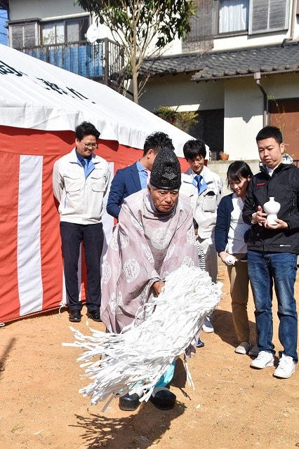 福岡市東区08　注文住宅建築現場リポート①　～地鎮祭～