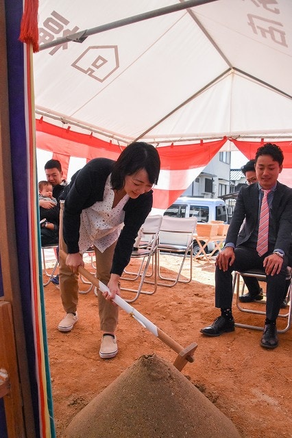 「福岡市東区08」注文住宅現場リポート①【地鎮祭】