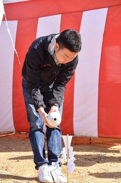 福岡市東区08　注文住宅建築現場リポート①　～地鎮祭～