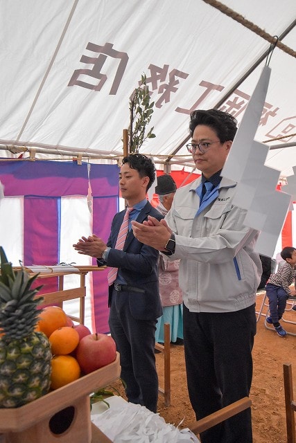 福岡市東区08　注文住宅建築現場リポート①　～地鎮祭～