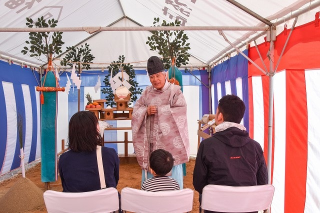 福岡市東区08　注文住宅建築現場リポート①　～地鎮祭～