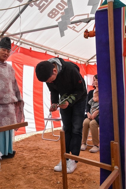 福岡市東区08　注文住宅建築現場リポート①　～地鎮祭～