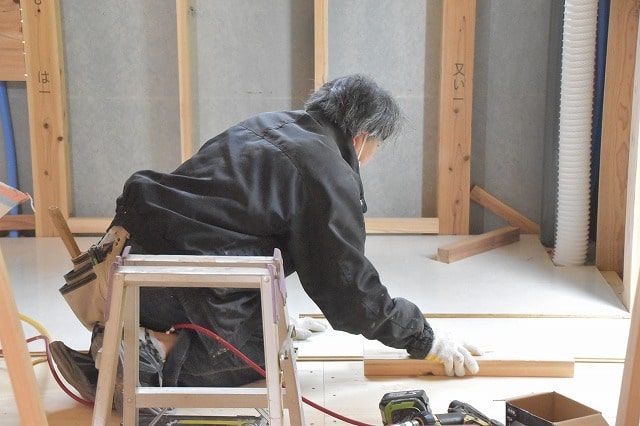 「筑紫野市04」注文住宅現場リポート⑩【木工事】【床材】