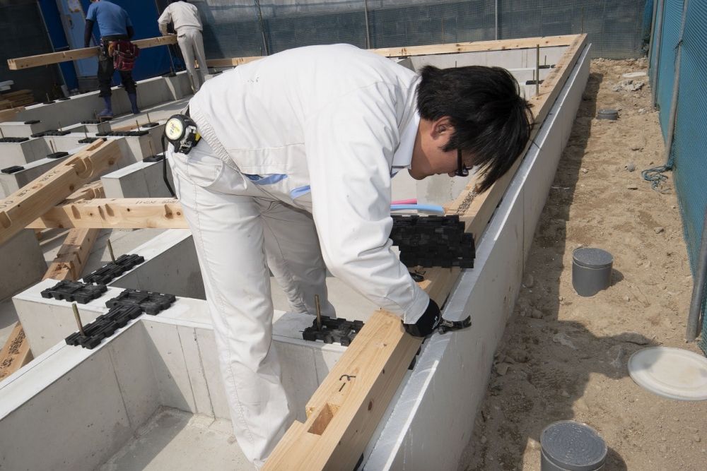「福岡市早良区03」注文住宅現場リポート③【木工事】【土台敷き】