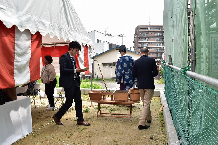 福岡市南区05　注文住宅建築現場リポート①　～地鎮祭～