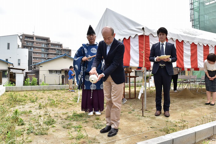 福岡市南区05　注文住宅建築現場リポート①　～地鎮祭～