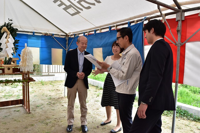 福岡市南区05　注文住宅建築現場リポート①　～地鎮祭～