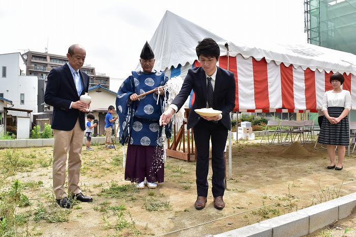 福岡市南区05　注文住宅建築現場リポート①　～地鎮祭～