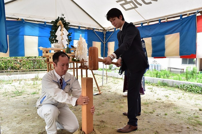 福岡市南区05　注文住宅建築現場リポート①　～地鎮祭～