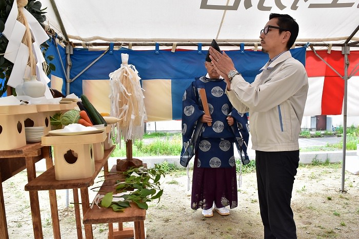 福岡市南区05　注文住宅建築現場リポート①　～地鎮祭～