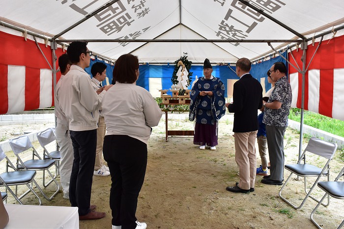 「福岡市南区05」注文住宅現場リポート①【地鎮祭】