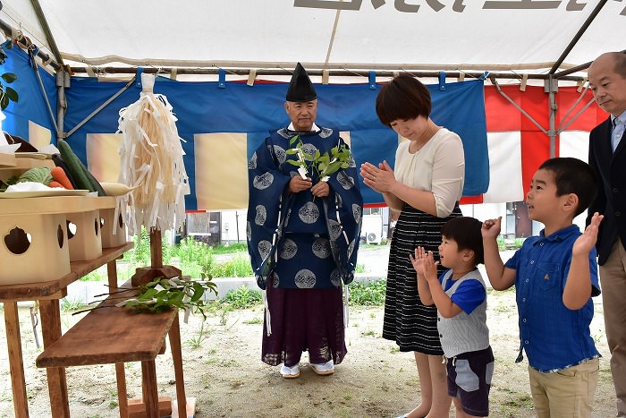 福岡市南区05　注文住宅建築現場リポート①　～地鎮祭～