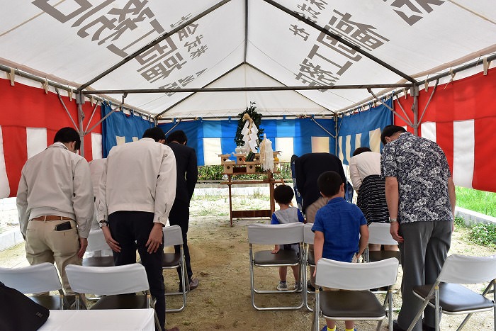 福岡市南区05　注文住宅建築現場リポート①　～地鎮祭～