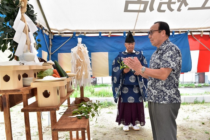 福岡市南区05　注文住宅建築現場リポート①　～地鎮祭～