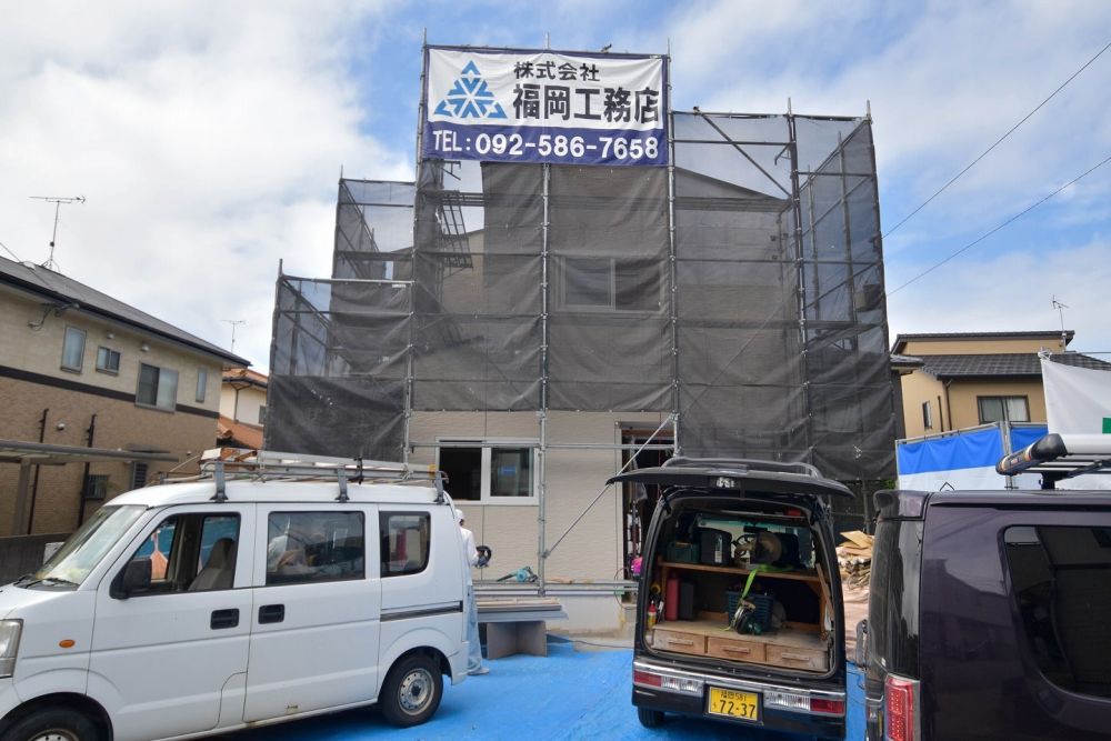 「福岡市城南区07」注文住宅現場リポート⑥【木工事】【階段】