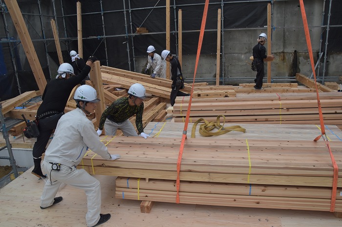 福岡市東区04　注文住宅建築現場リポート⑤　～上棟式～