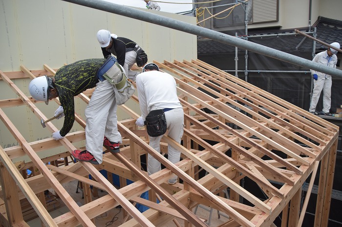 福岡市東区04　注文住宅建築現場リポート⑤　～上棟式～