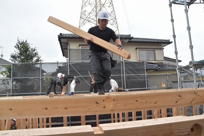 福岡市東区04　注文住宅建築現場リポート⑤　～上棟式～