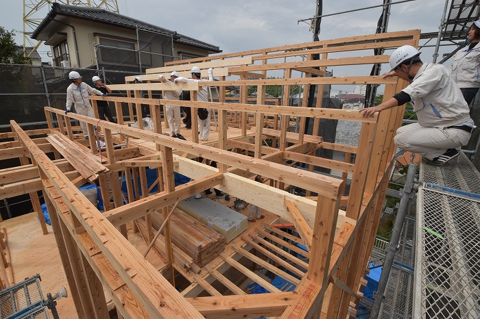 福岡市東区04　注文住宅建築現場リポート⑤　～上棟式～