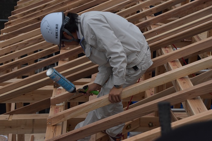 福岡市東区04　注文住宅建築現場リポート⑤　～上棟式～