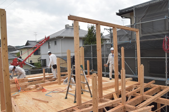 福岡市東区04　注文住宅建築現場リポート⑤　～上棟式～