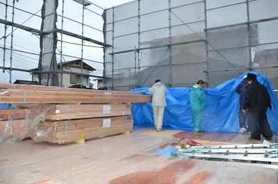 福岡市城南区七隈01　注文住宅建築現場リポート⑥　～上棟式1～