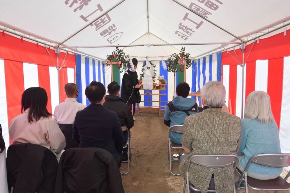 福岡市早良区07　注文住宅建築現場リポート①　～地鎮祭～