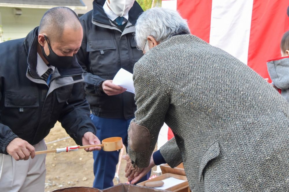 福岡市早良区07　注文住宅建築現場リポート①　～地鎮祭～