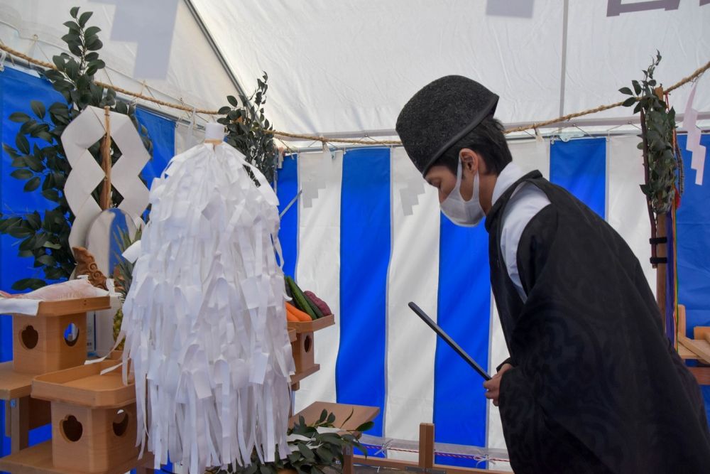 福岡市早良区07　注文住宅建築現場リポート①　～地鎮祭～