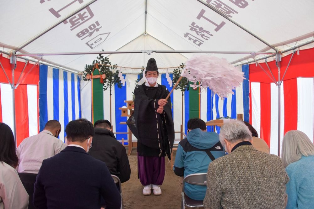 福岡市早良区07　注文住宅建築現場リポート①　～地鎮祭～