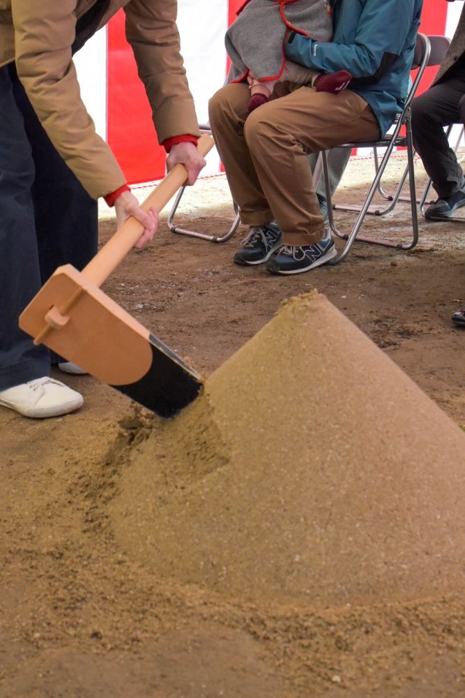 福岡市早良区07　注文住宅建築現場リポート①　～地鎮祭～