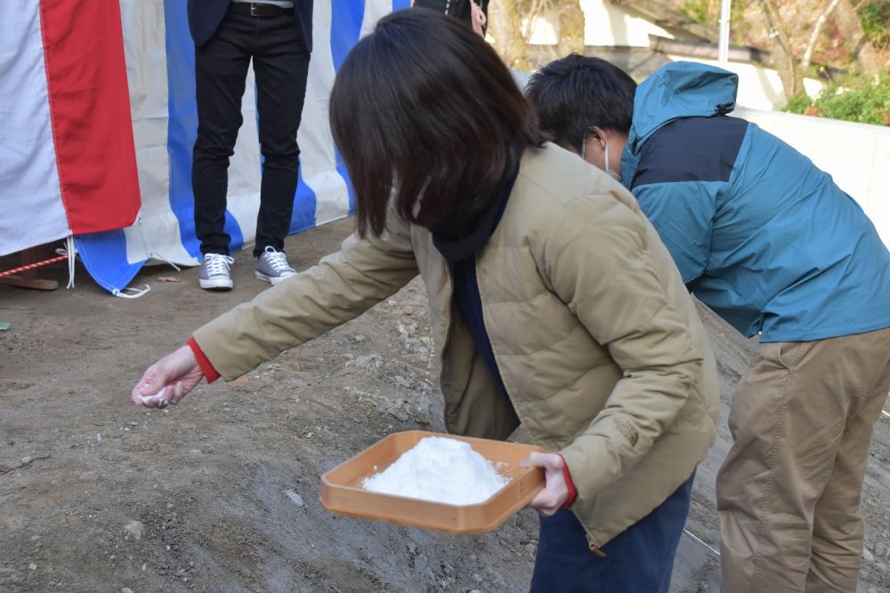 福岡市早良区07　注文住宅建築現場リポート①　～地鎮祭～