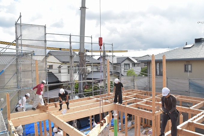 福岡県那珂川市04　注文住宅建築現場リポート⑤　～上棟式～