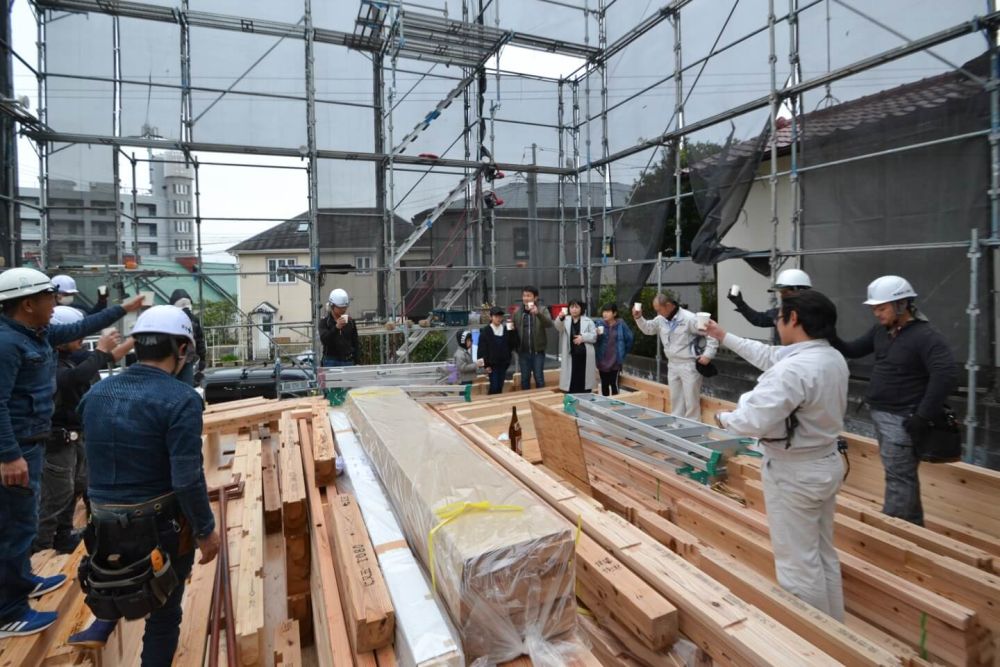 福岡市南区18　注文住宅建築現場リポート③ 　～上棟式～