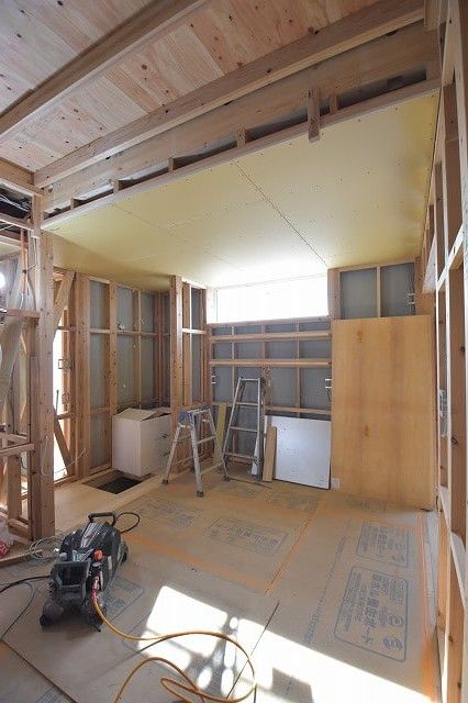 「三井郡大刀洗町02」注文住宅現場リポート⑨【木工事】【石膏ボード】