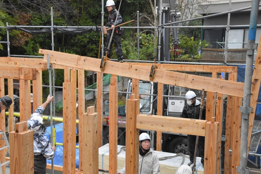 福岡市早良区07　注文住宅建築現場リポート⑤　～上棟式～