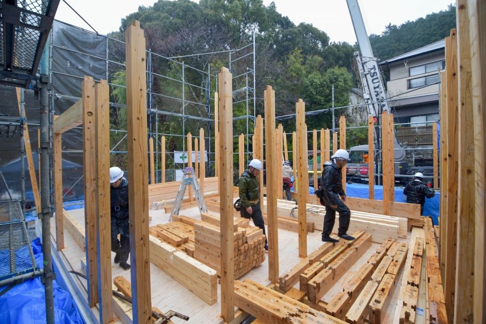 福岡市早良区07　注文住宅建築現場リポート⑤　～上棟式～