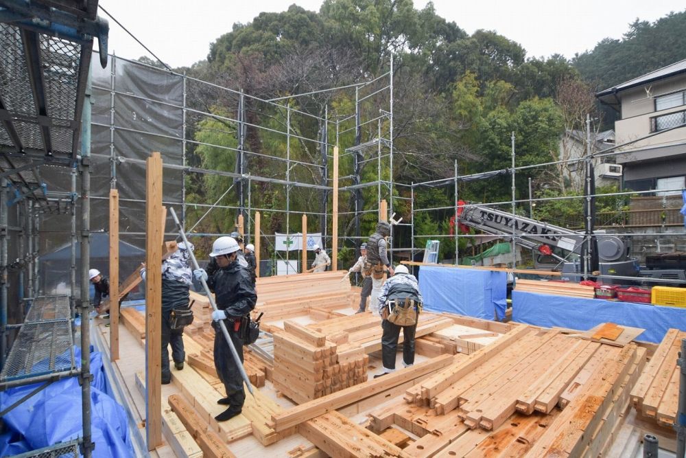 福岡市早良区07　注文住宅建築現場リポート⑤　～上棟式～