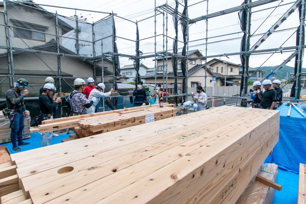 福岡県糸島市二丈深江01　注文住宅建築現場リポート④　～上棟式～