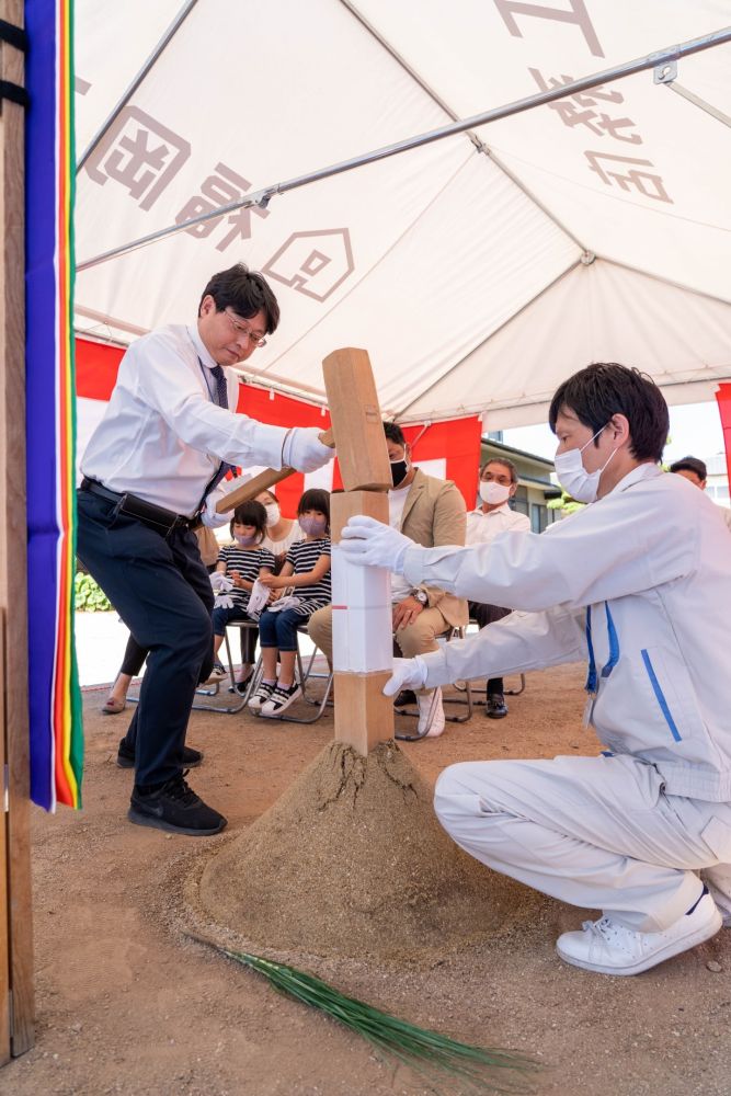 福岡市早良区小田部02　注文住宅建築現場リポート①　～地鎮祭～