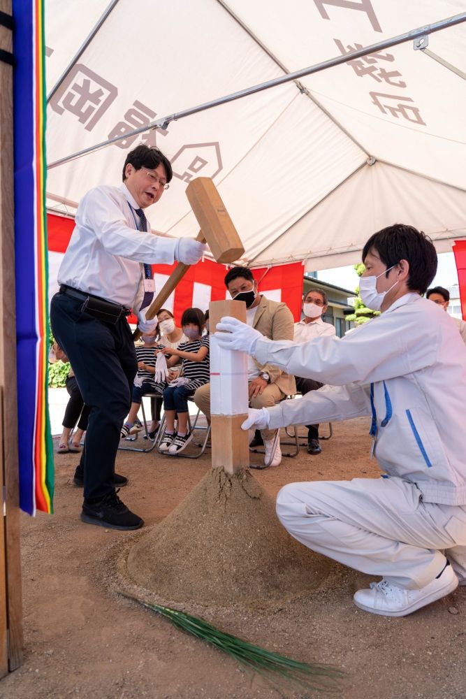 福岡市早良区小田部02　注文住宅建築現場リポート①　～地鎮祭～